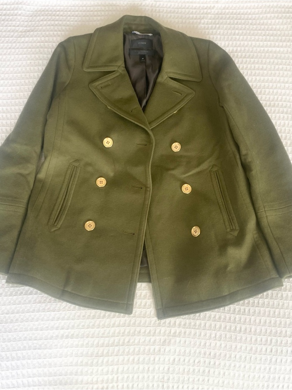 J.Crew Wool-Cashmere by Nello Gori Coat in Olive size 8T